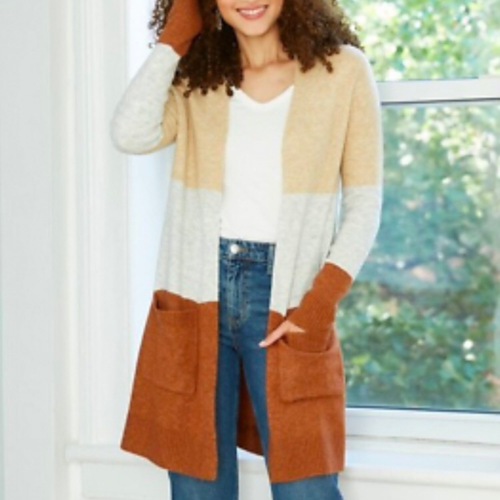 Color block cardigan sweater A New Day